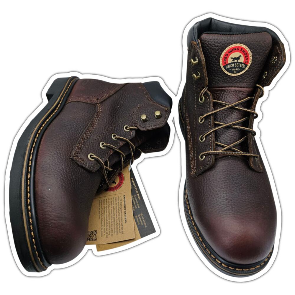 NWT Red Wing Irish Setter 83603 Farmington Steel Toe Mens 9 US Brown Work Boots